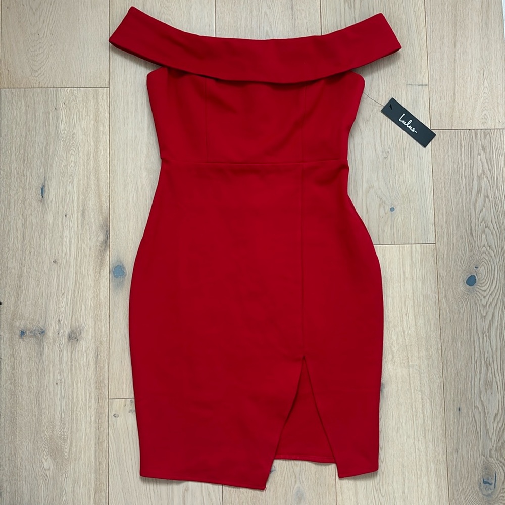 Off the shoulder cocktail dress
